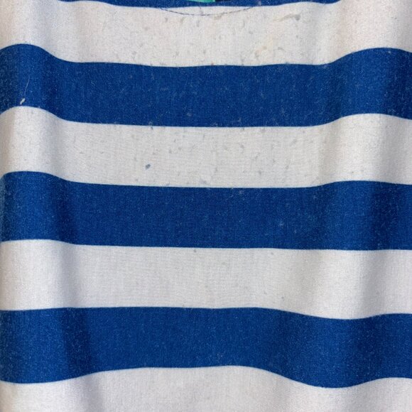 August Salt Navy with blue and white stripe flounce top maxi dress size Small - Picture 3 of 4